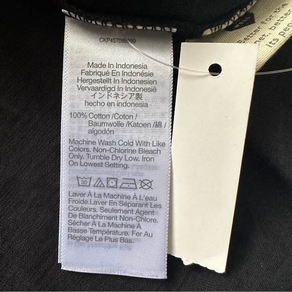 Madewell Top Whisper Cotton Rib-Crewneck Long-Sleeve Tee True Black XXS NWT New - Picture 8 of 11